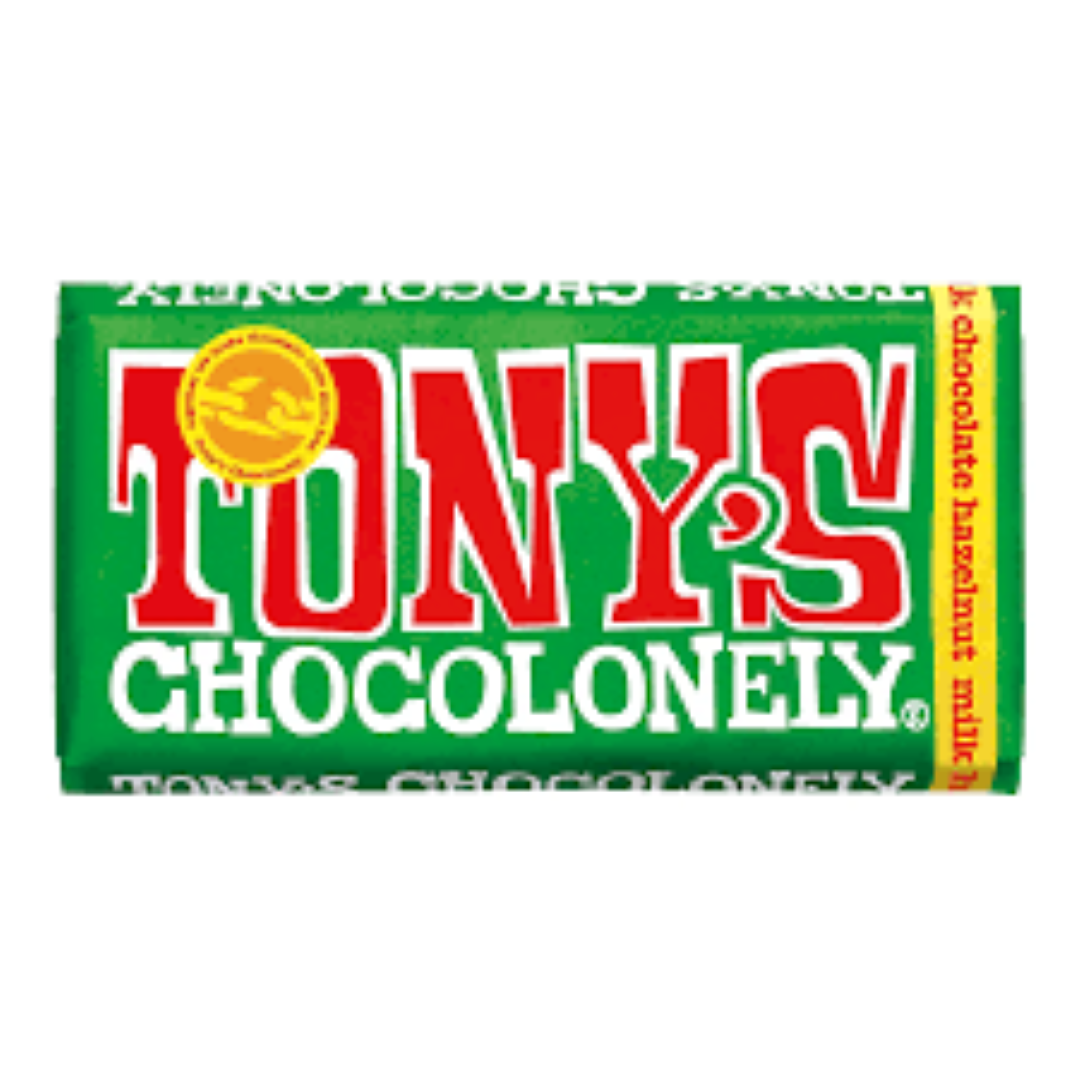 TONY'S CHOCOLONELLY MILK HAZELNUT 180G